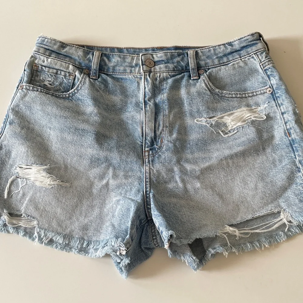 American Eagle Jean Shorts Zipper Fly Beach Coastal Denim Short